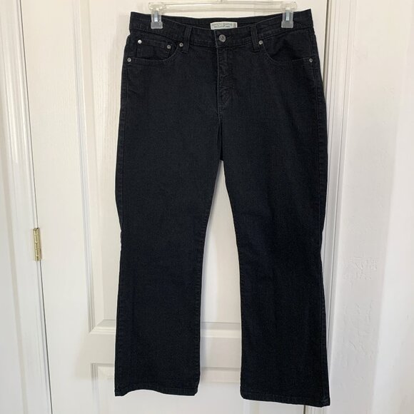 Levi’s 512 Perfectly Shaping Bootcut Jeans Mid Rise Denim Black Size 18 WS - Picture 2 of 9